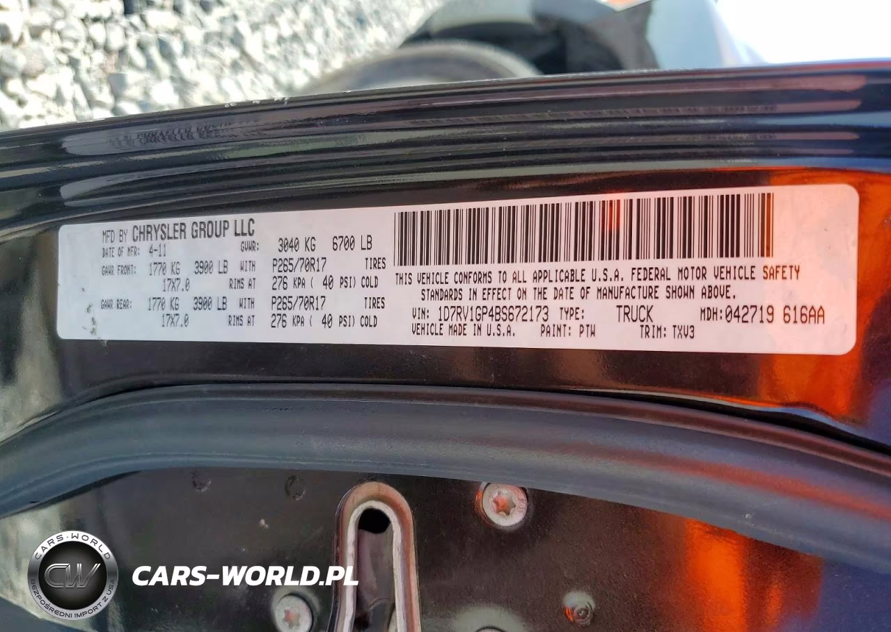 2011 Dodge Ram 1500 VIN:1D7RV1GP4BS672173 - 12