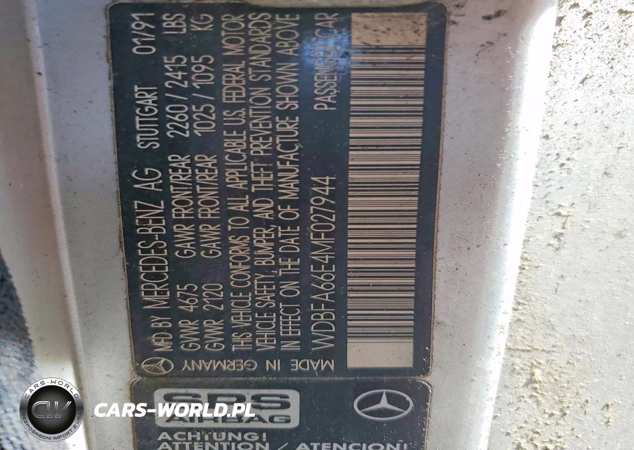 1991 Mercedes-Benz 500 Sl VIN:WDBFA66E4MF027944 - 12