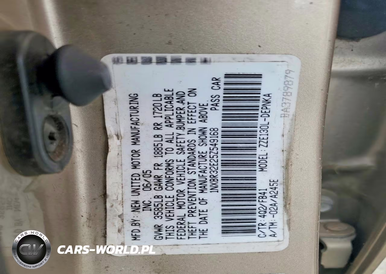 2005 Toyota Corolla Le VIN:1NXBR32E25Z549168 - 13