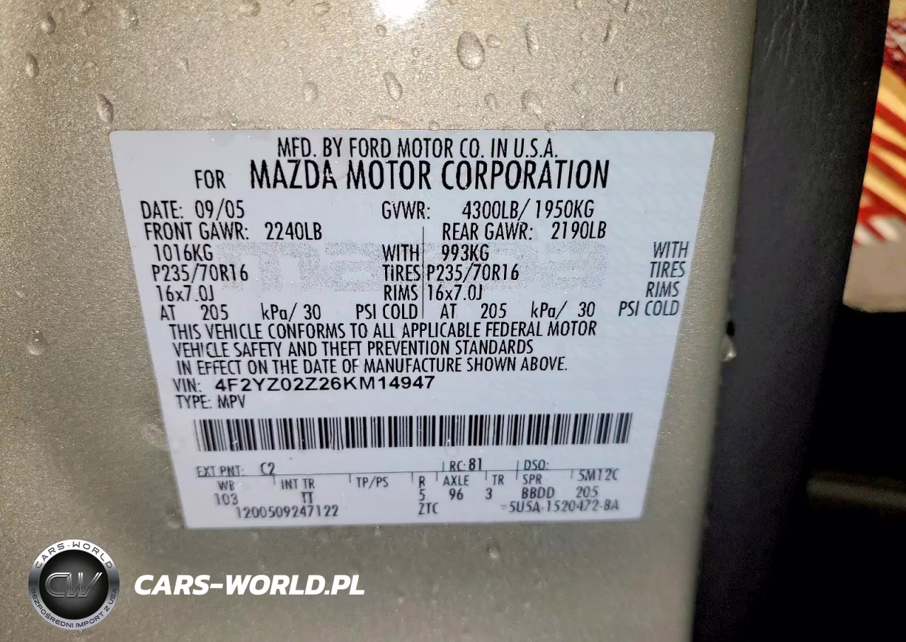 2006 Mazda Tribute I VIN:4F2YZ02Z26KM14947 - 25
