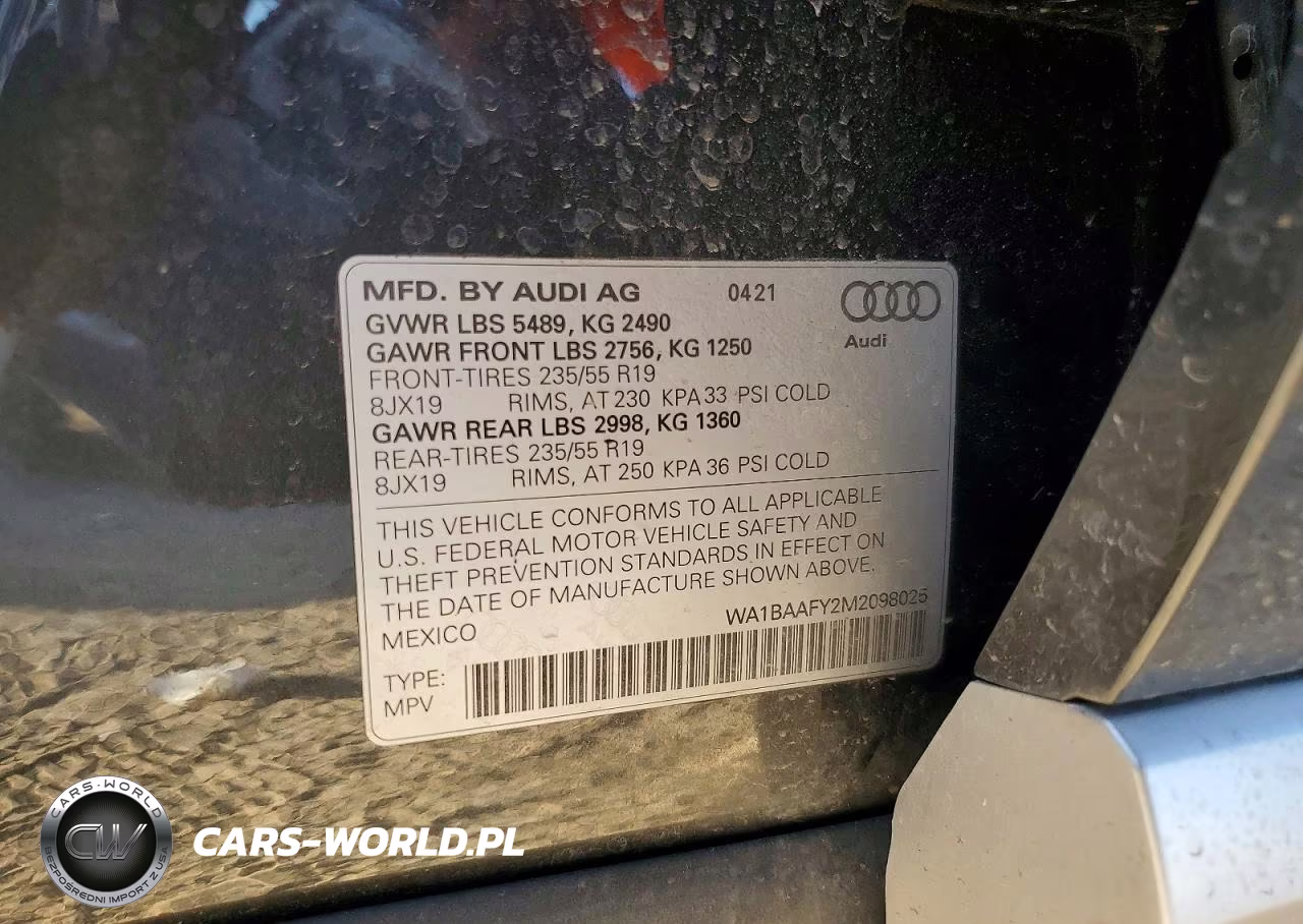 2021 Audi Q5 Premium Plus VIN:WA1BAAFY2M2098025 - 13