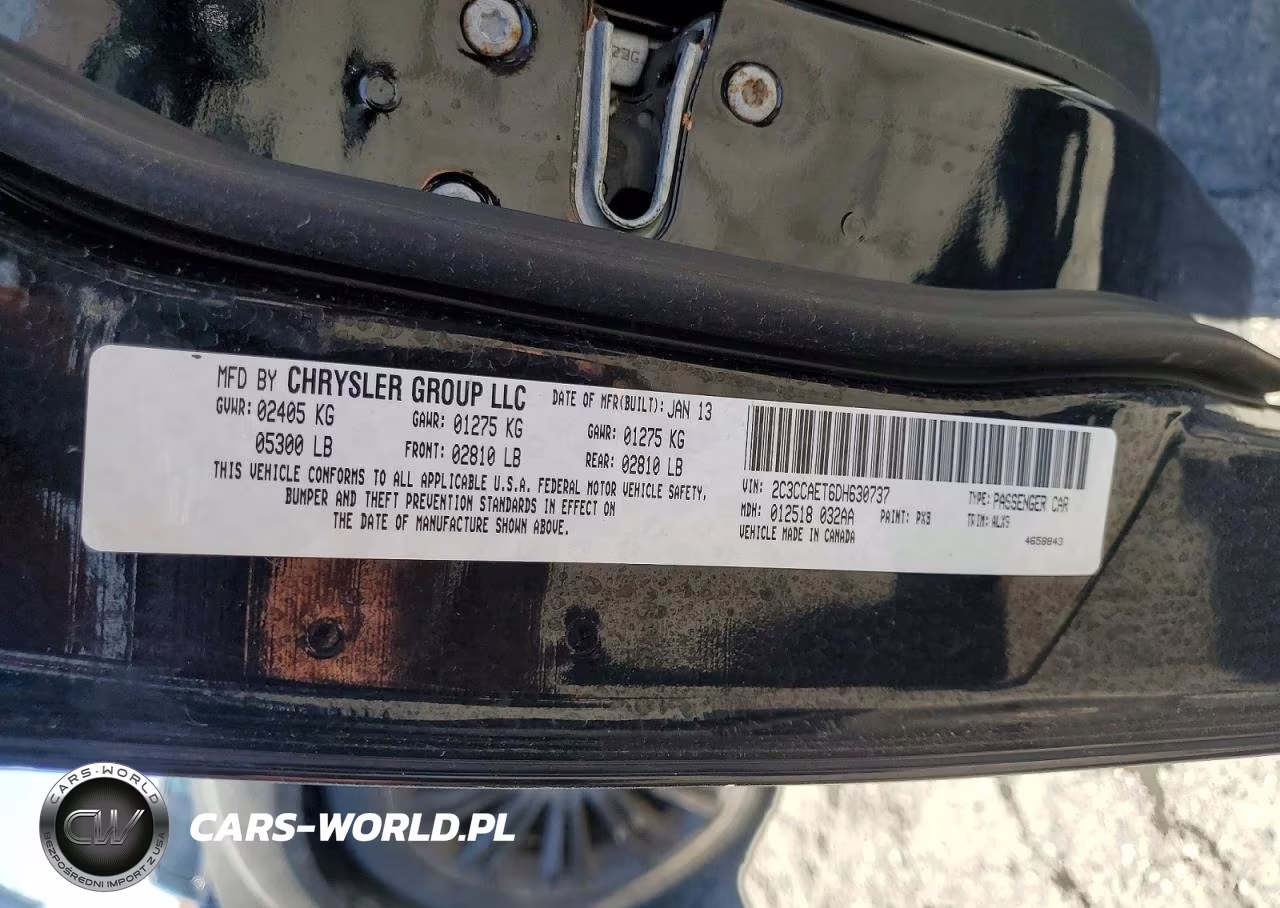 2013 Chrysler 300C VIN:2C3CCAET6DH630737 - 12