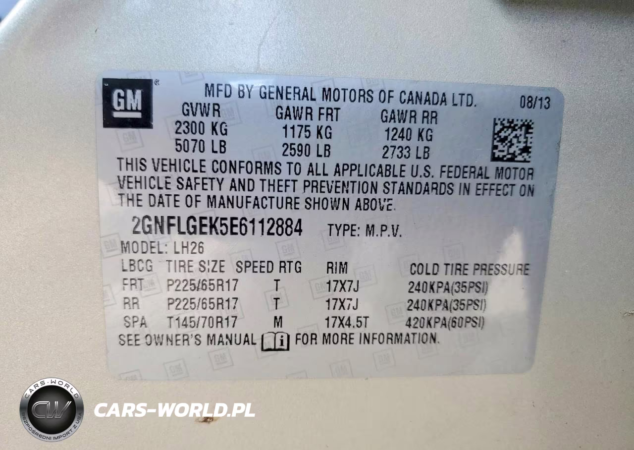 2014 Chevrolet Equinox Lt VIN:2GNFLGEK5E6112884 - 14