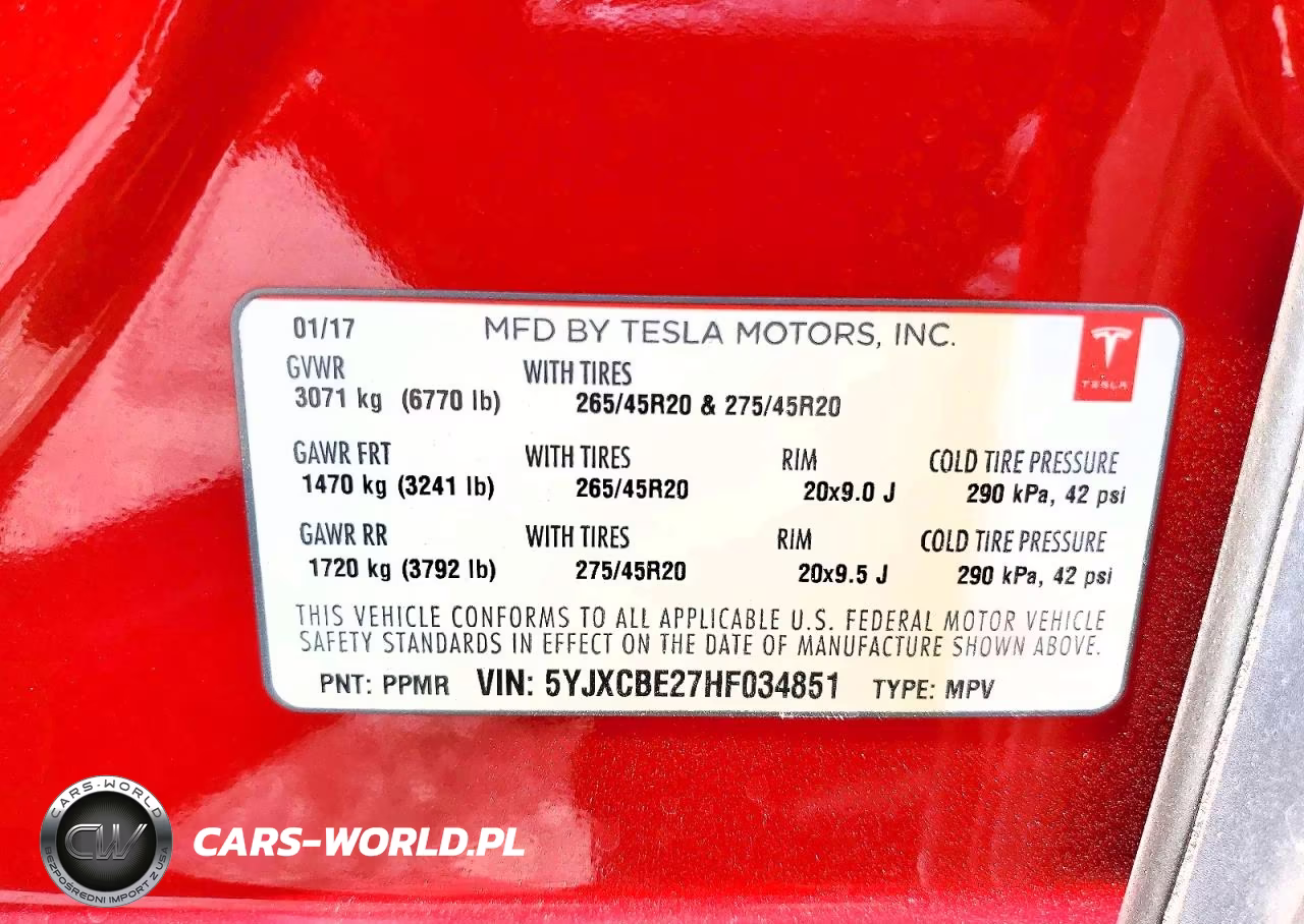 2017 Tesla Model X VIN:5YJXCBE27HF034851 - 13