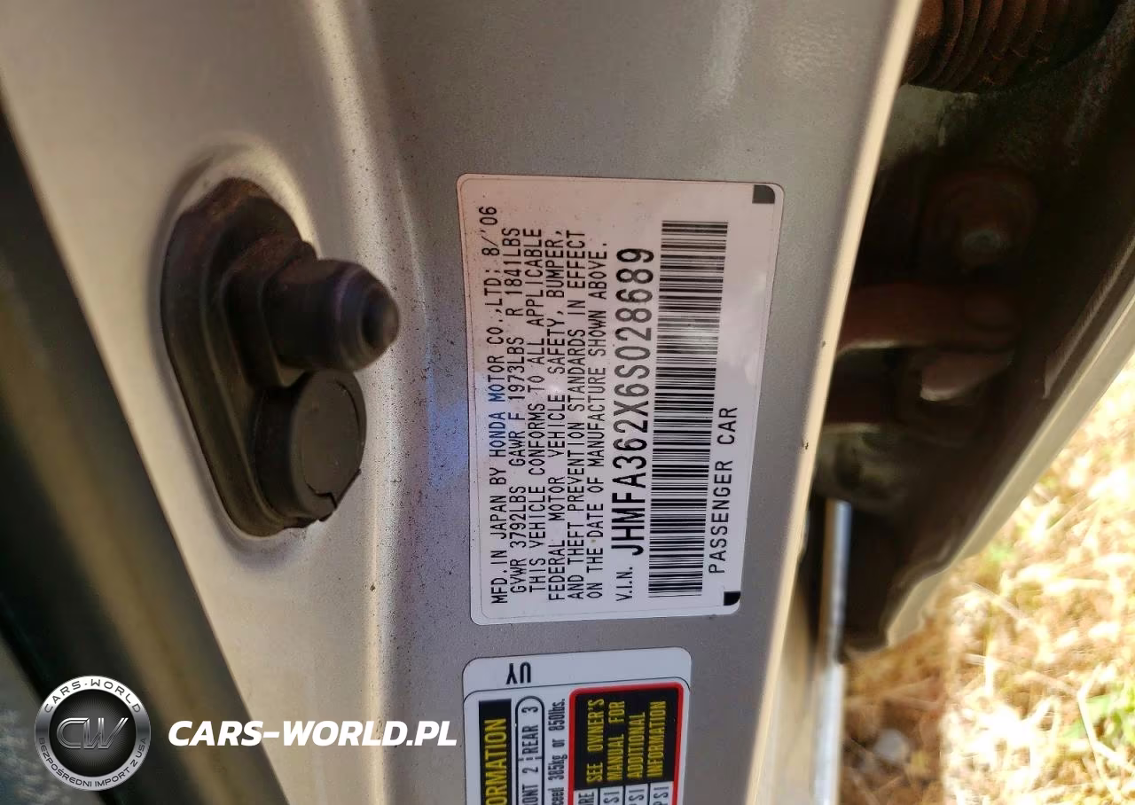 2006 Honda Civic Hybrid VIN:JHMFA362X6S028689 - 12