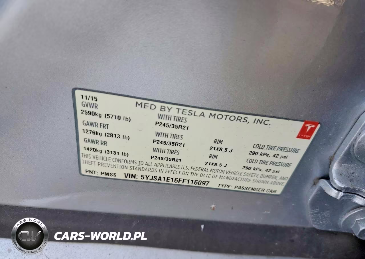 2015 Tesla Model S VIN:5YJSA1E16FF116097 - 12