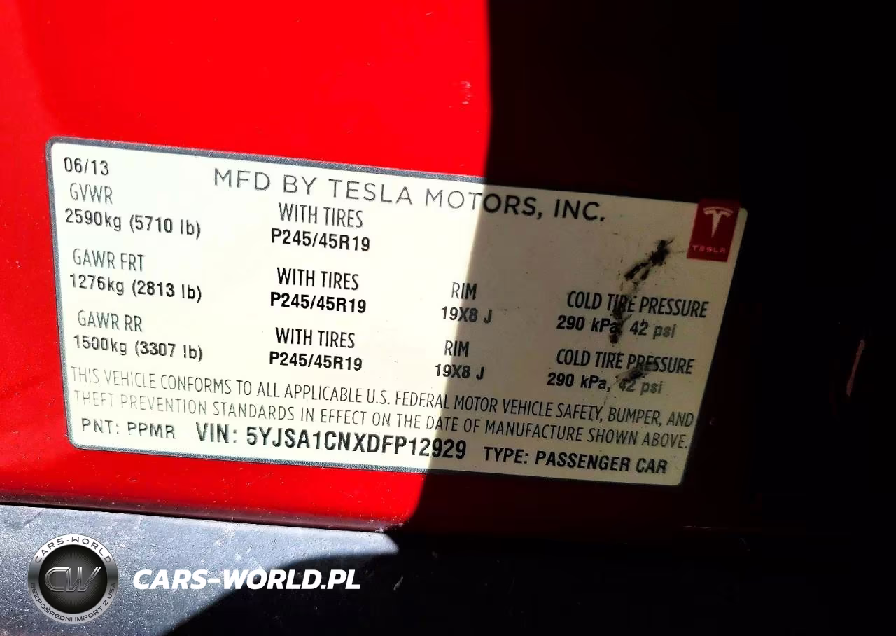 2013 Tesla Model S VIN:5YJSA1CNXDFP12929 - 12