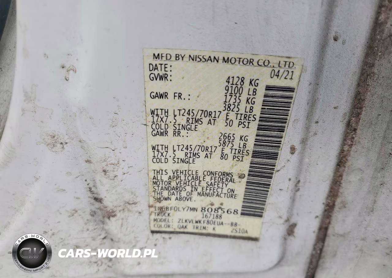 2021 Nissan Nv 2500 Utility - Service Van VIN:1N6BF0LY7MN808568 - 13
