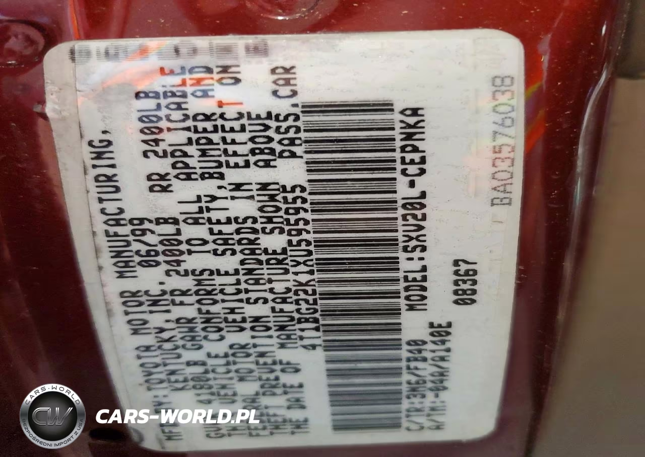 1999 Toyt Camry VIN:4T1BG22K1XU595955 - 13