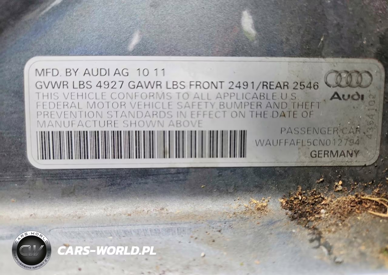2012 Audi A4 Premium Plus VIN:WAUFFAFL5CN012794 - 12