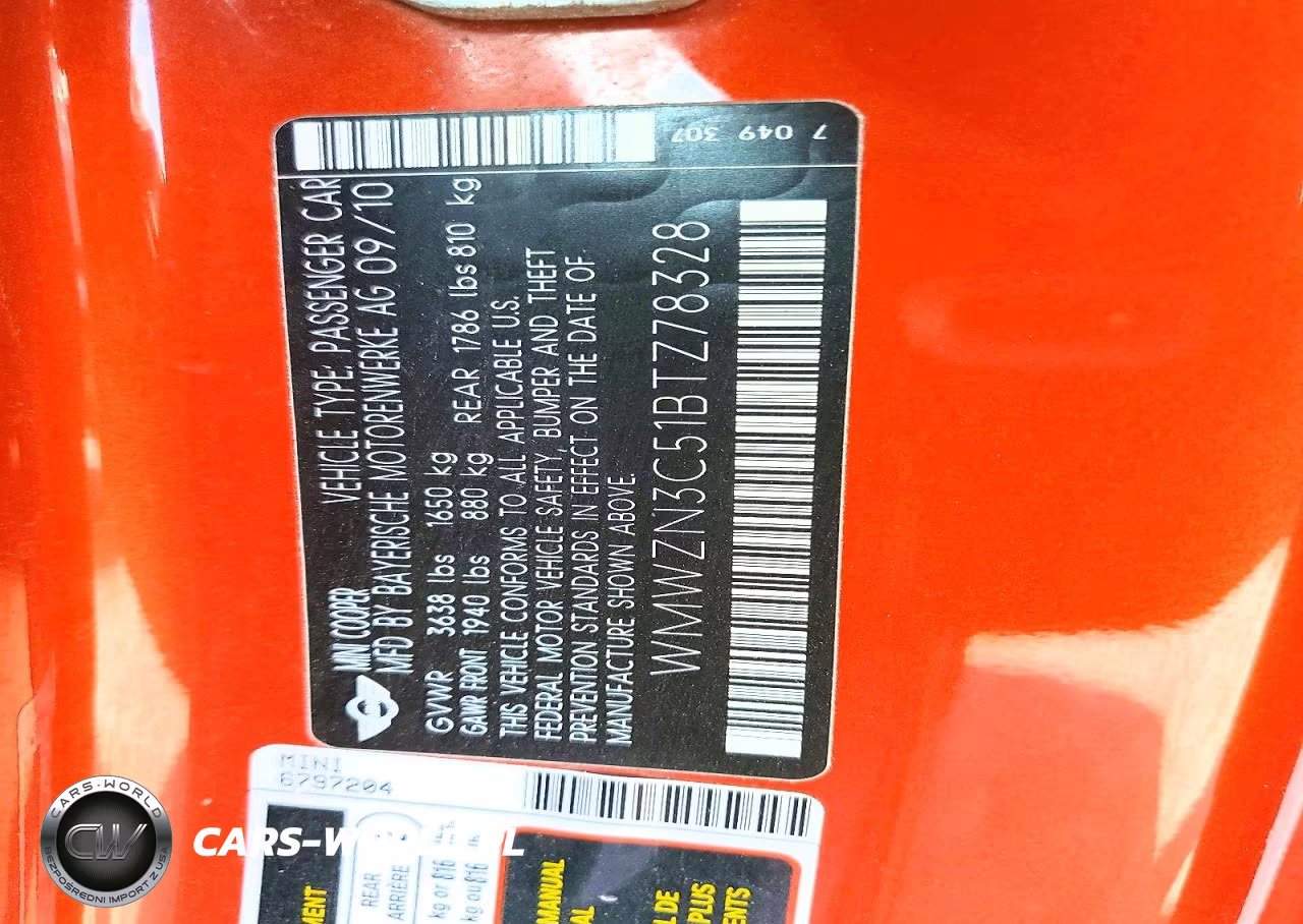 2011 Mini Cooper VIN:WMWZN3C51BTZ78328 - 12