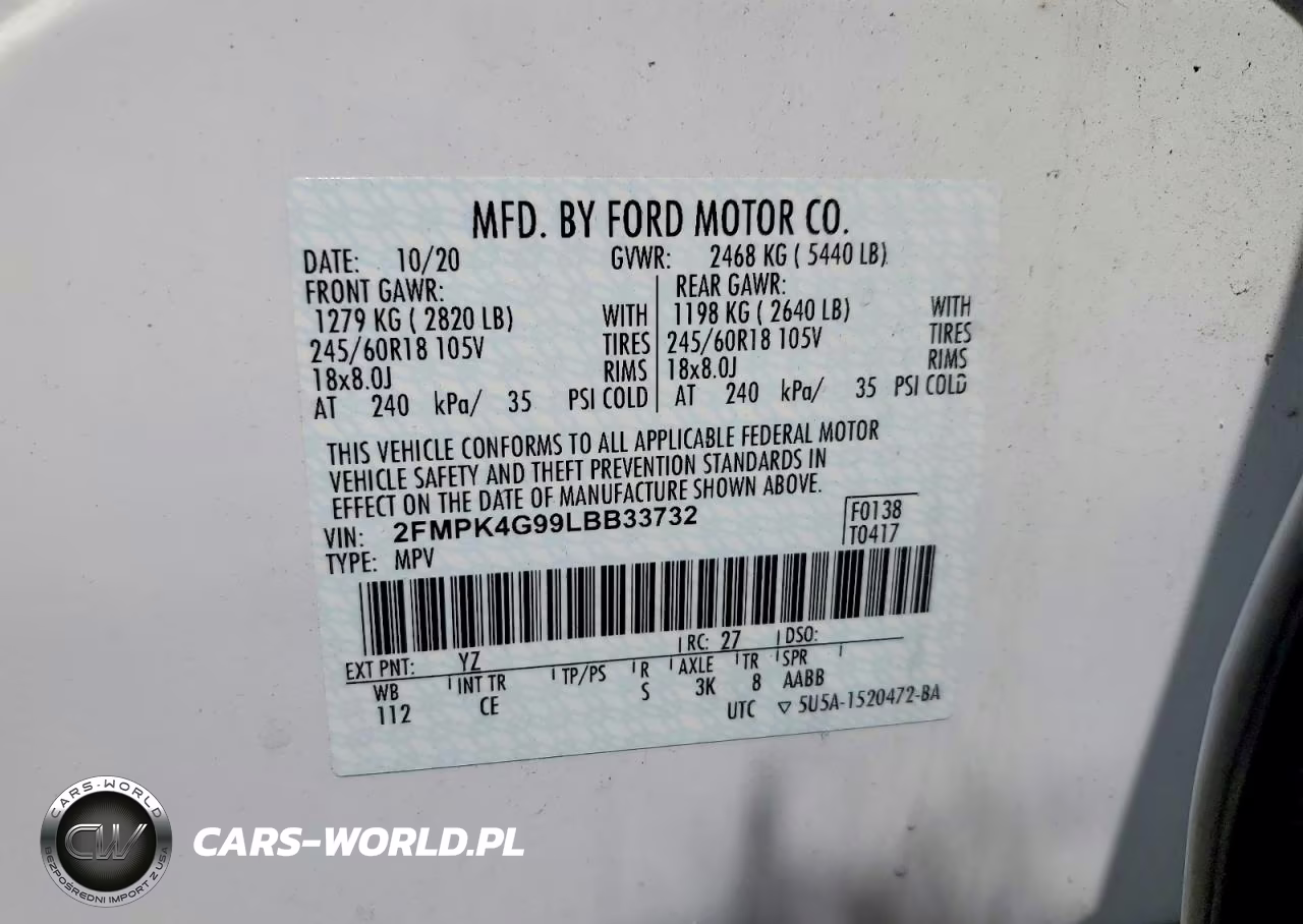 2020 Ford Edge Se VIN:2FMPK4G99LBB33732 - 13
