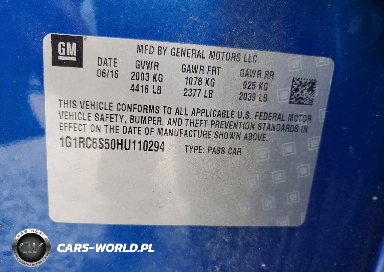 2017 Chevrolet Volt Lt VIN:1G1RC6S50HU110294 - 12