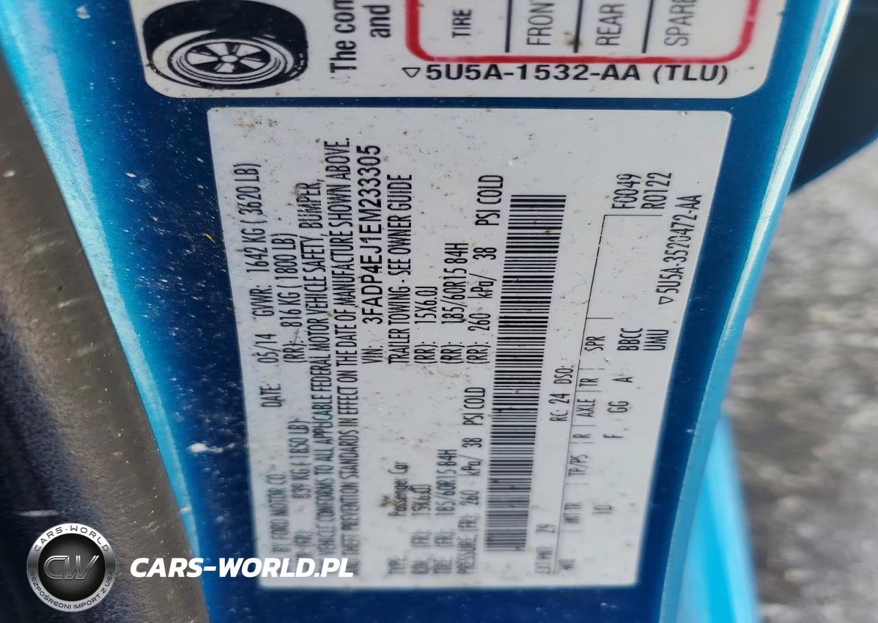 2014 Ford Fiesta Se VIN:3FADP4EJ1EM233305 - 12