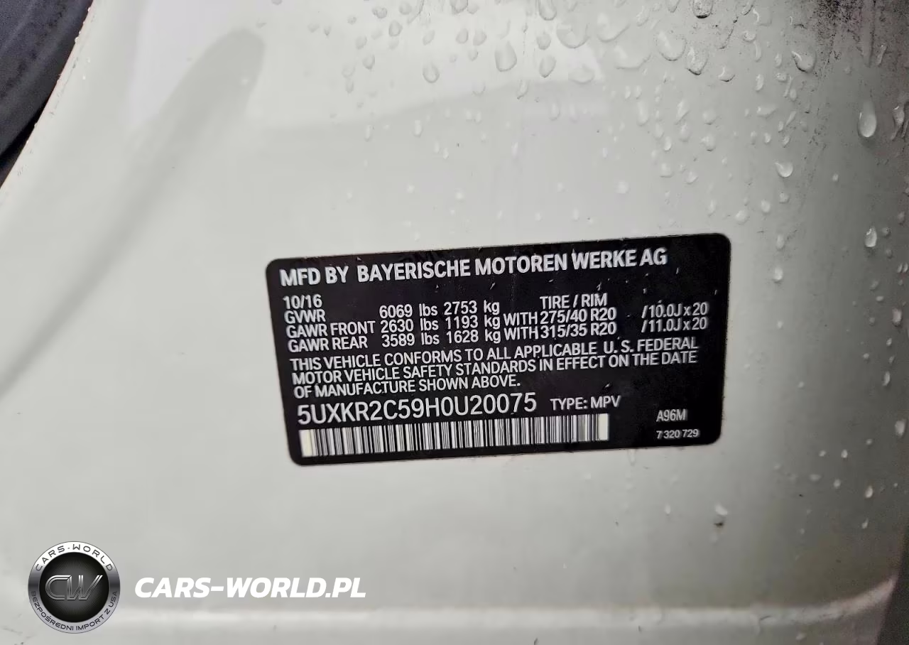 2017 BMW X5 Sdrive35I VIN:5UXKR2C59H0U20075 - 13