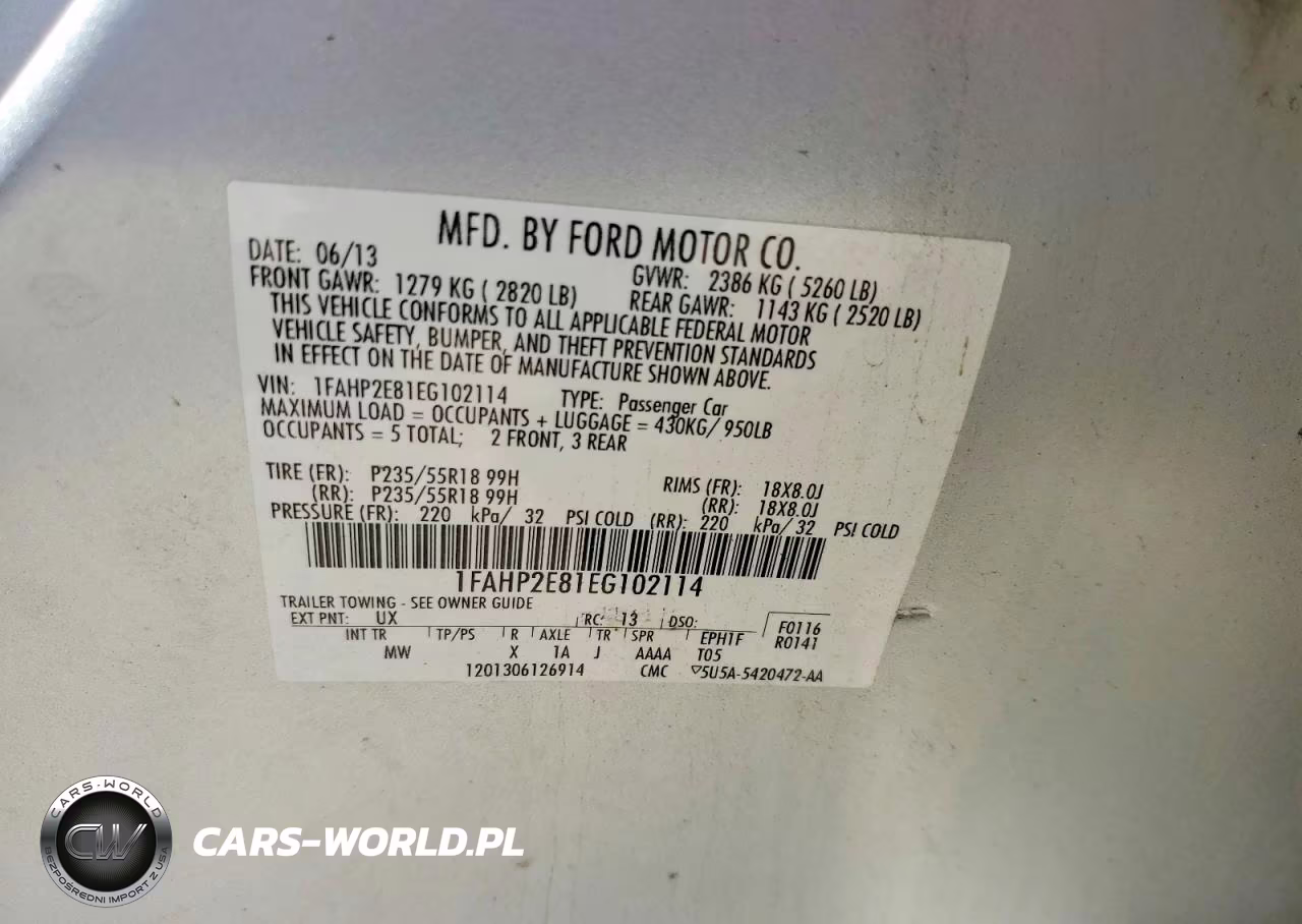 2014 Ford Taurus Sel VIN:1FAHP2E81EG102114 - 13