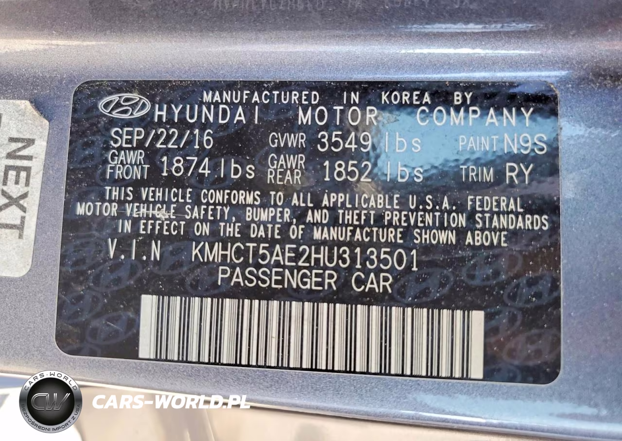 2017 Hyundai Accent Se VIN:KMHCT5AE2HU313501 - 12