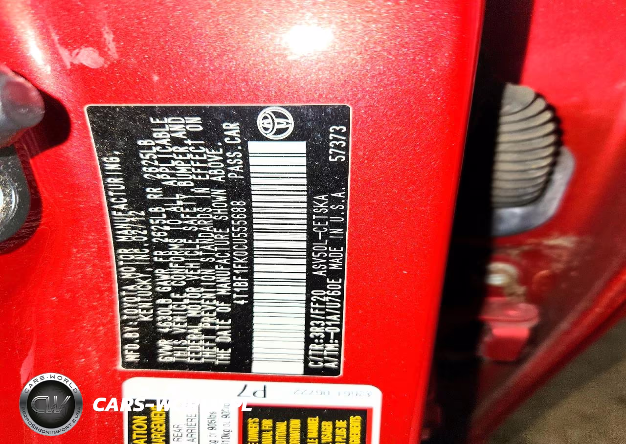 2012 Toyota Camry Se VIN:4T1BF1FK0CU555688 - 13