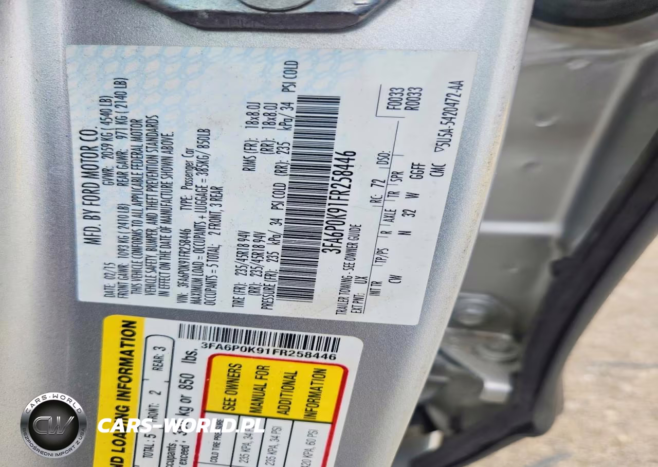 2015 Ford Fusion Titanium VIN:3FA6P0K91FR258446 - 12