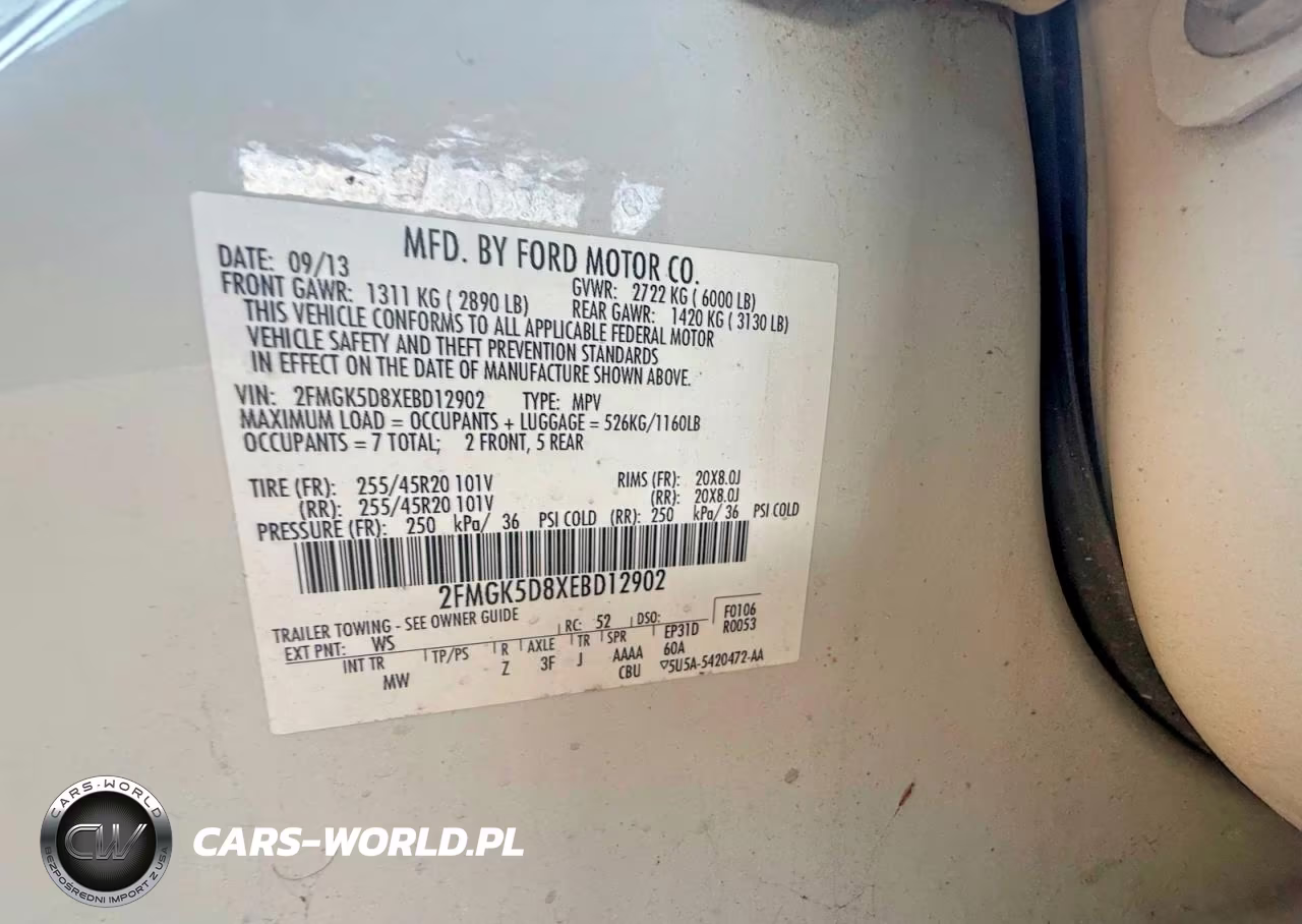 2014 Ford Flex Limited VIN:2FMGK5D8XEBD12902 - 10