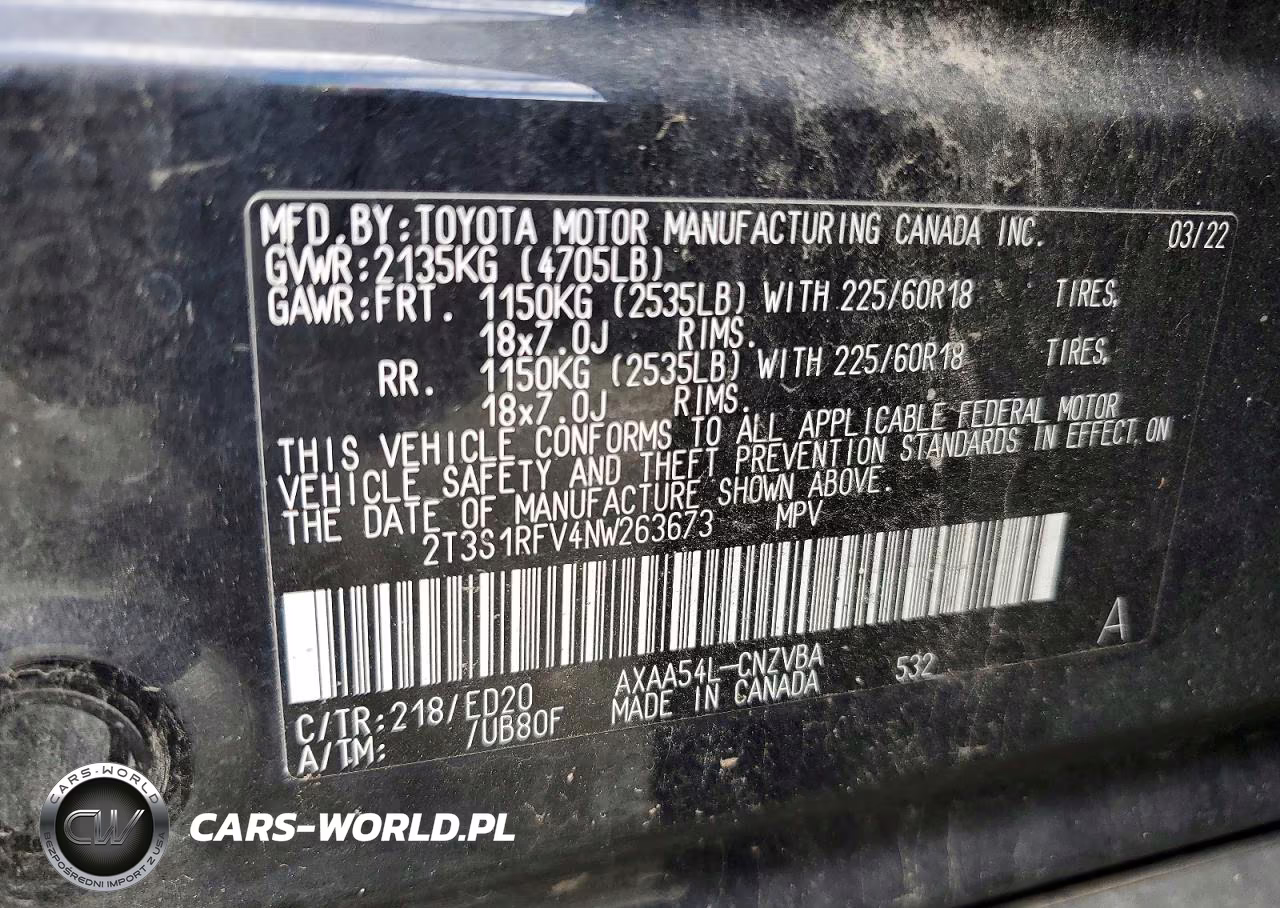 2022 Toyota Rav4 Trd Off Road VIN:2T3S1RFV4NW263673 - 13