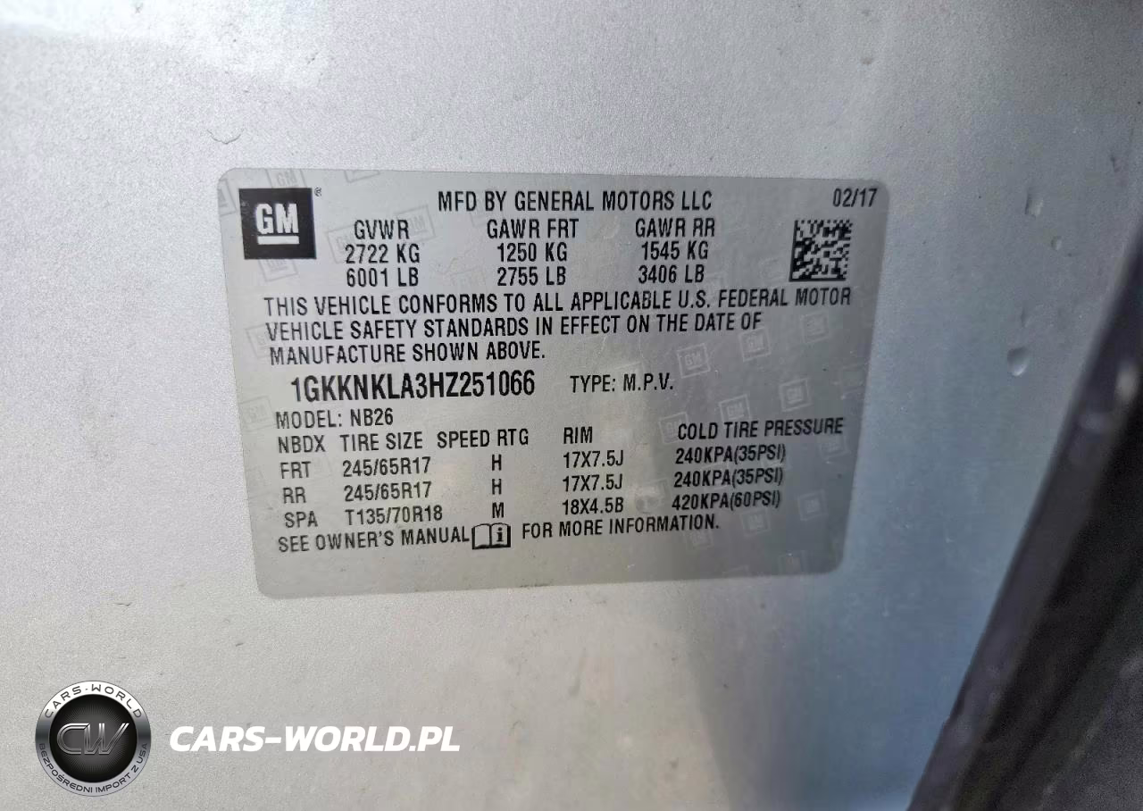 2017 GMC Acadia Sle VIN:1GKKNKLA3HZ251066 - 13