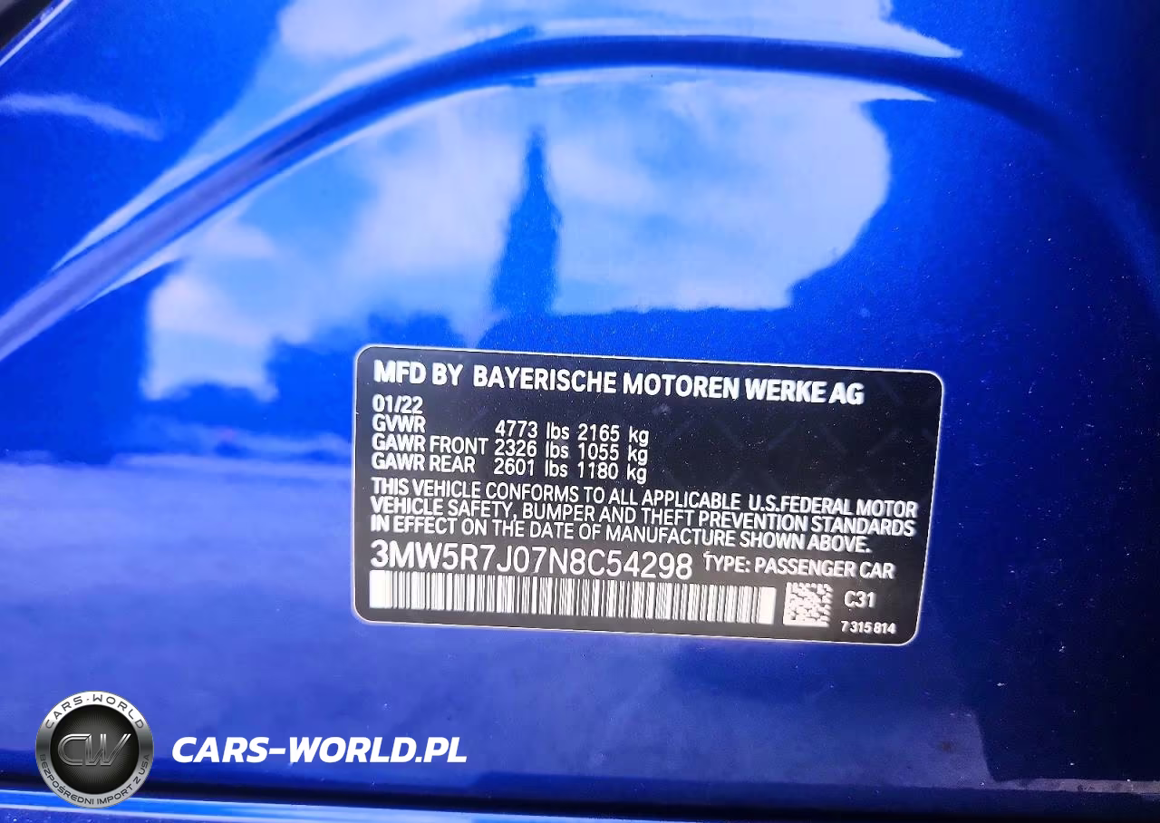2022 BMW 330Xi VIN:3MW5R7J07N8C54298 - 12