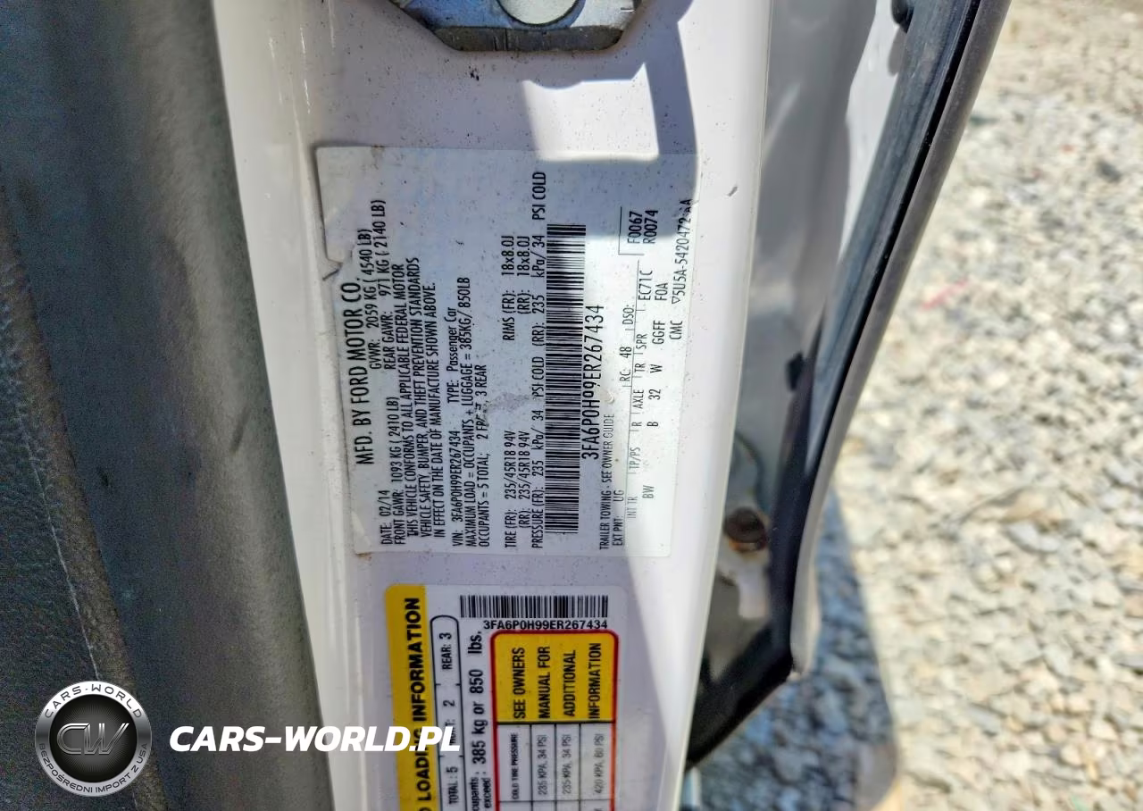 2014 Ford Fusion Se VIN:3FA6P0H99ER267434 - 12