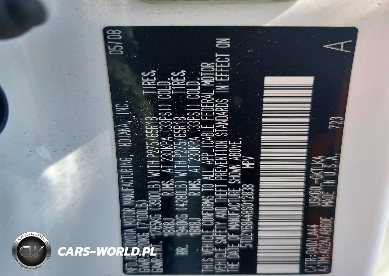 2008 Toyota Sequoia Limited VIN:5TDZY68A48S012838 - 13