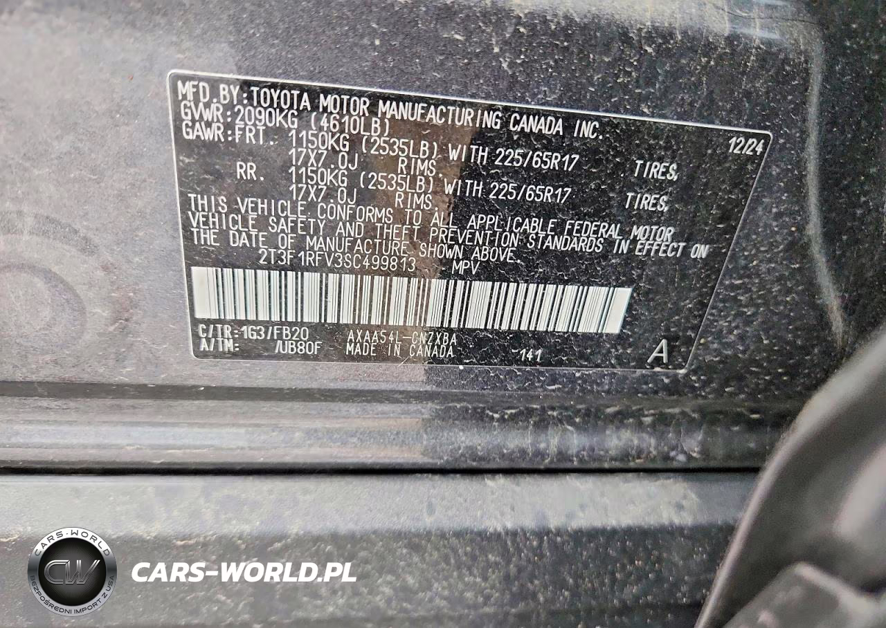 2025 Toyota Rav4 Le VIN:2T3F1RFV3SC499813 - 13