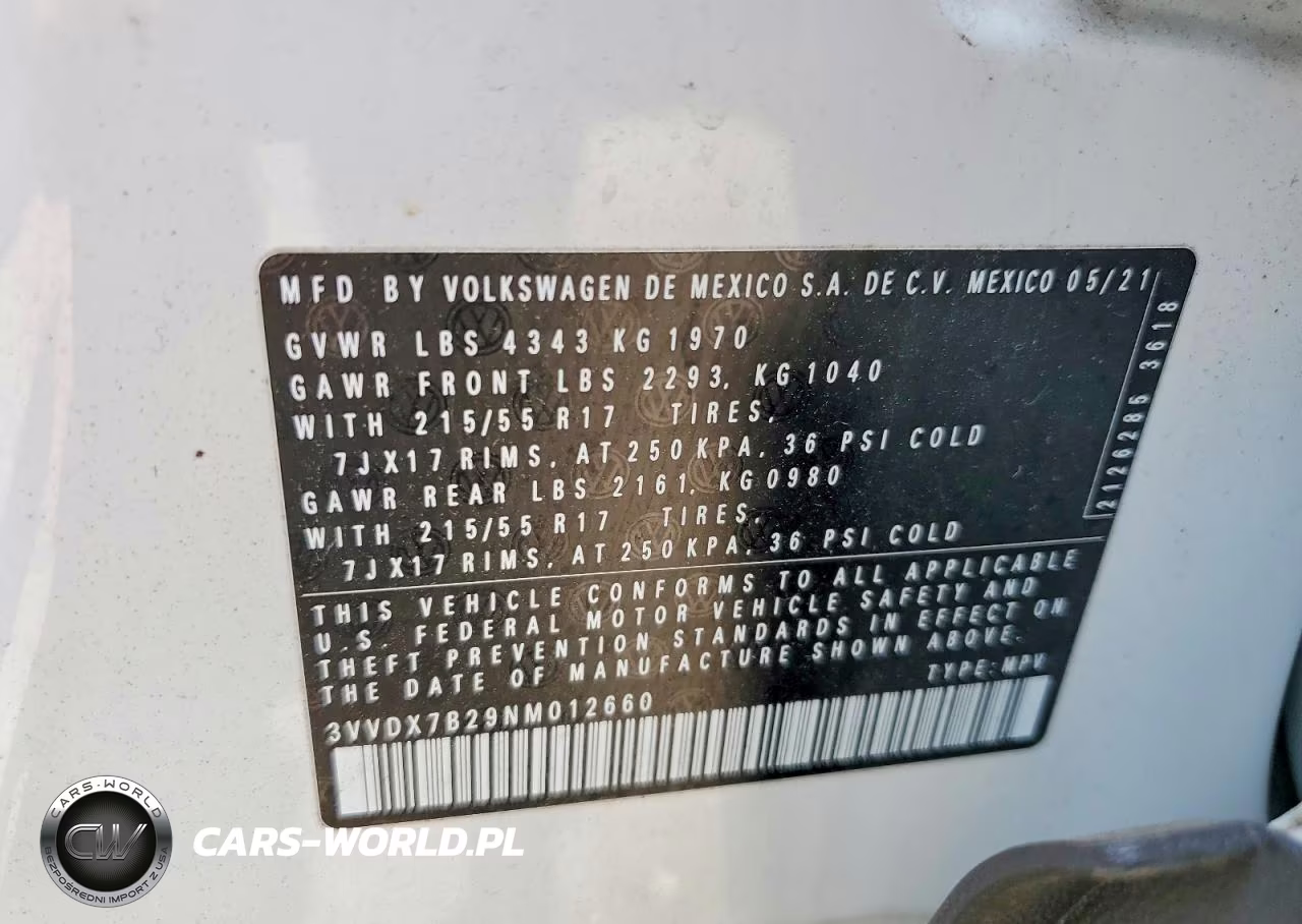 2022 Volkswagen Taos S VIN:3VVDX7B29NM012660 - 12