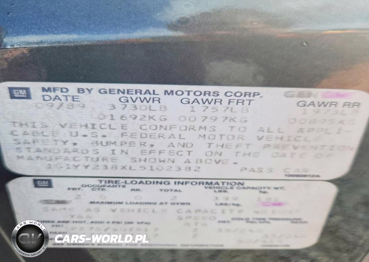 1990 Chevrolet Corvette VIN:1G1YY238XL5102382 - 12