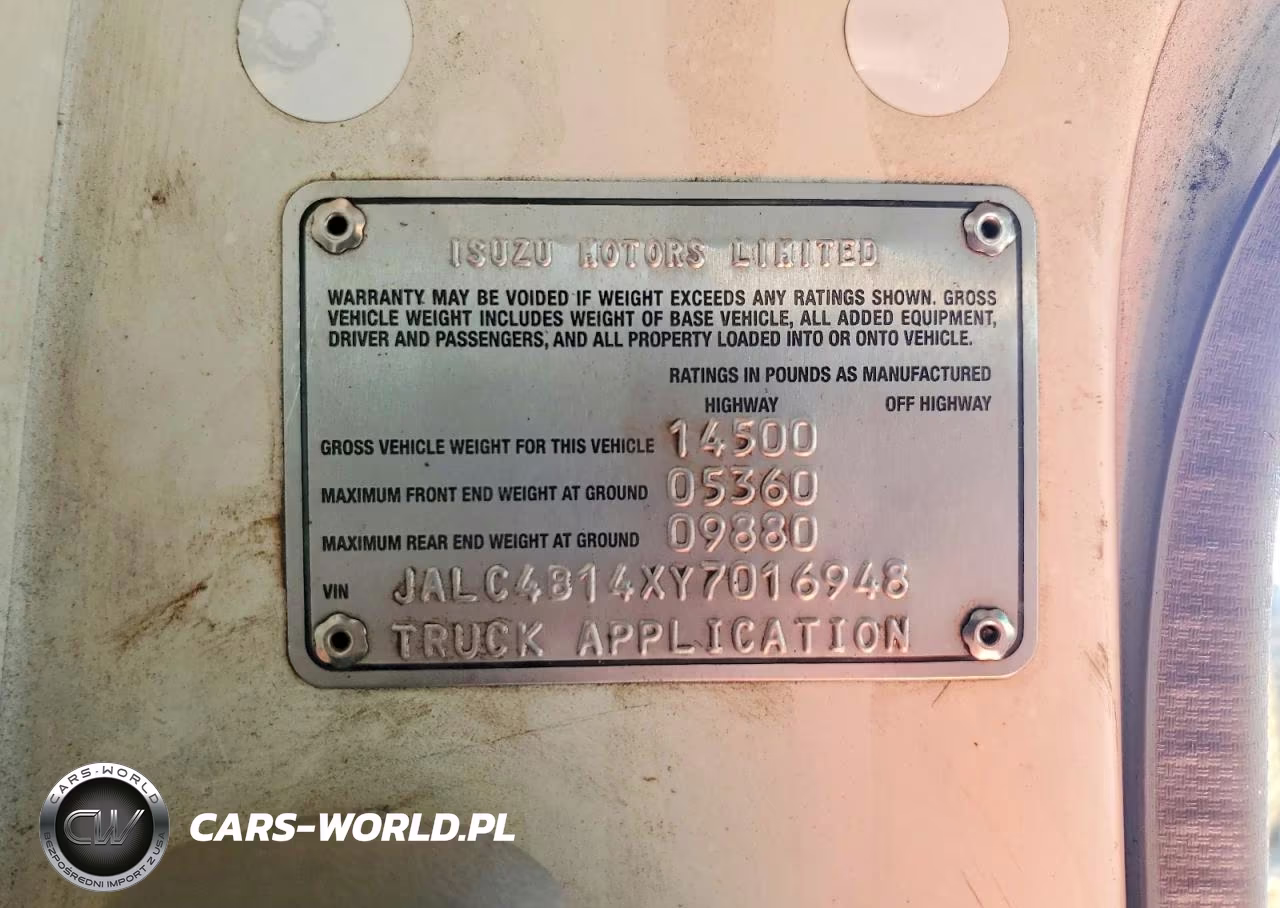 2000 Isuzu Npr VIN:JALC4B14XY7016948 - 13