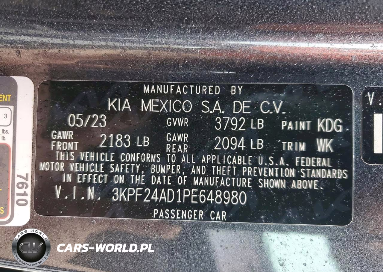 2023 Kia Forte Lxs VIN:3KPF24AD1PE648980 - 13