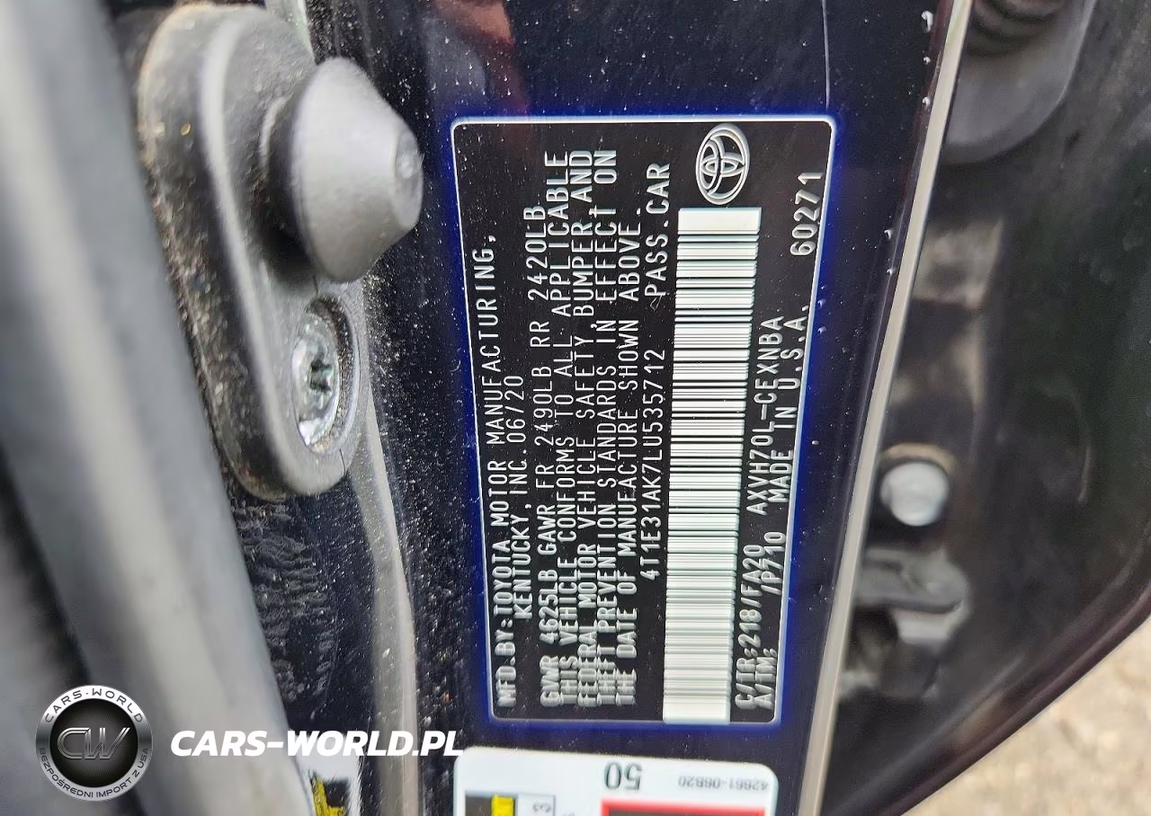 2020 Toyota Camry Le VIN:4T1E31AK7LU535712 - 12