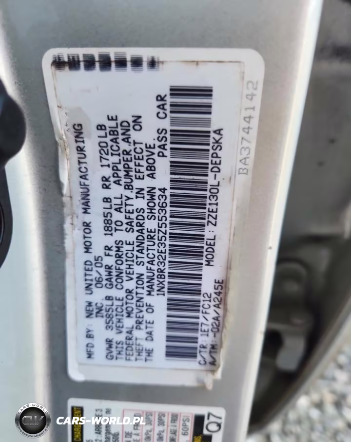 2005 Toyota Corolla S VIN:1NXBR32E35Z553634 - 12