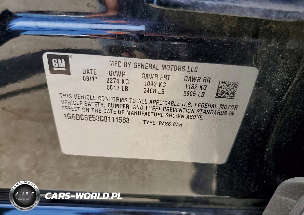 2012 Cadillac Cts VIN:1G6DC5E53C0111563 - 12