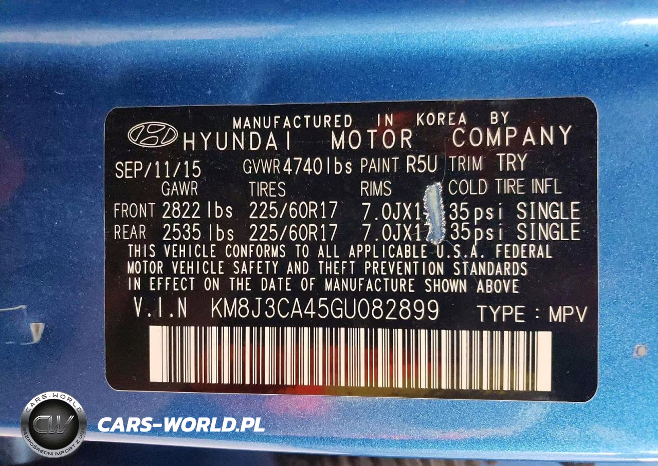 2016 Hyundai Tucson Se VIN:KM8J3CA45GU082899 - 12