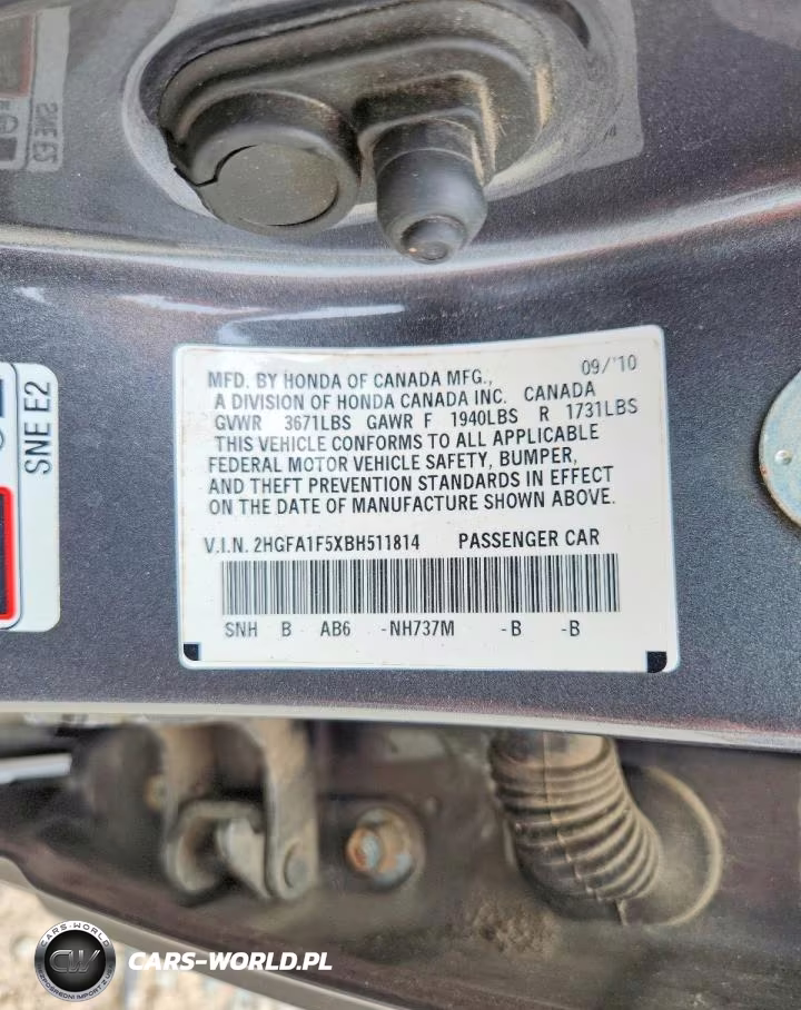 2011 Honda Civic Lx VIN:2HGFA1F5XBH511814 - 12