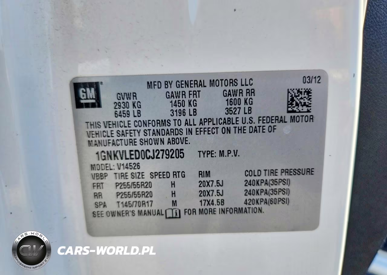 2012 Chevrolet Traverse Ltz VIN:1GNKVLED0CJ279205 - 14