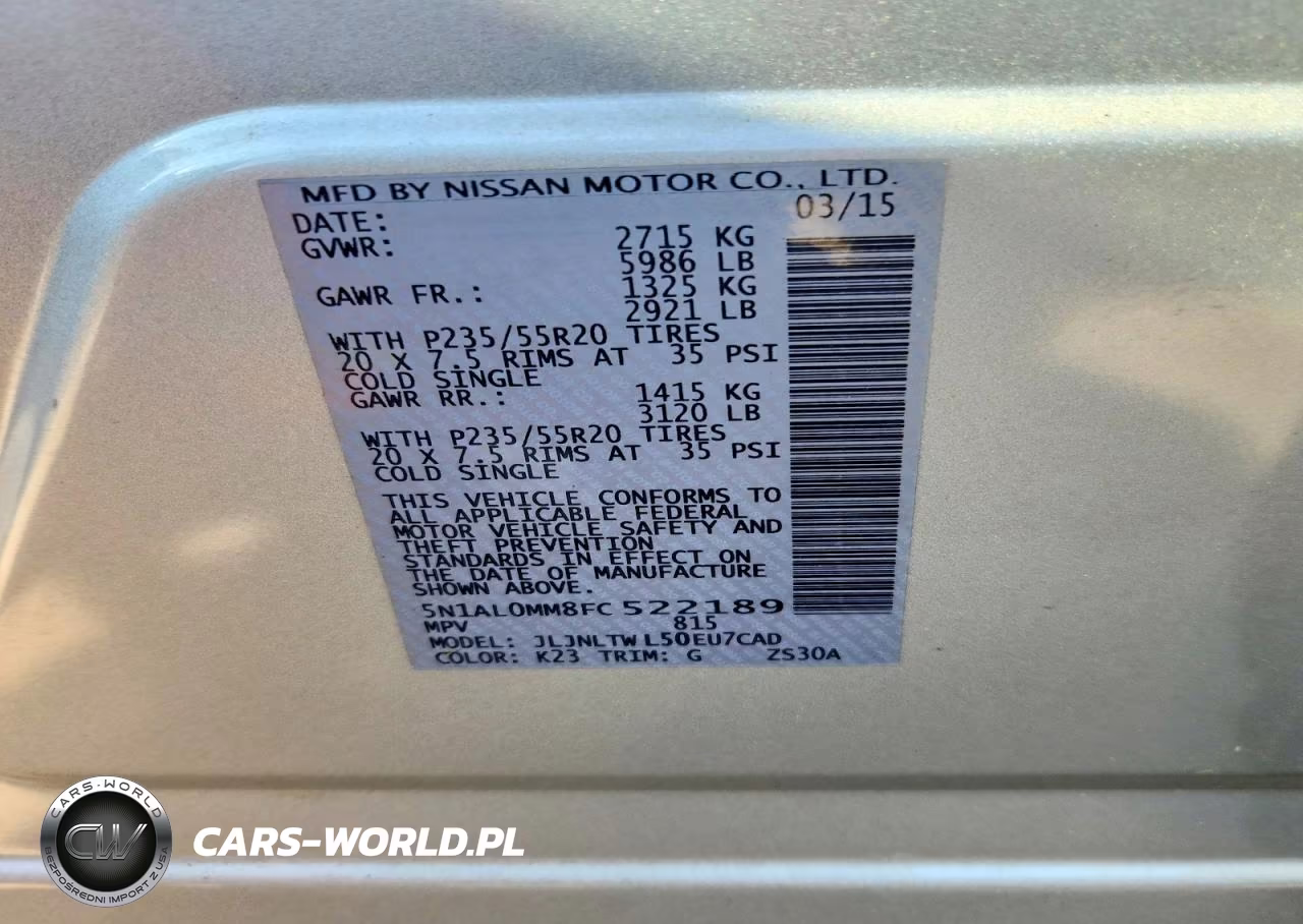 2015 Infiniti Qx60 Base VIN:5N1AL0MM8FC522189 - 13