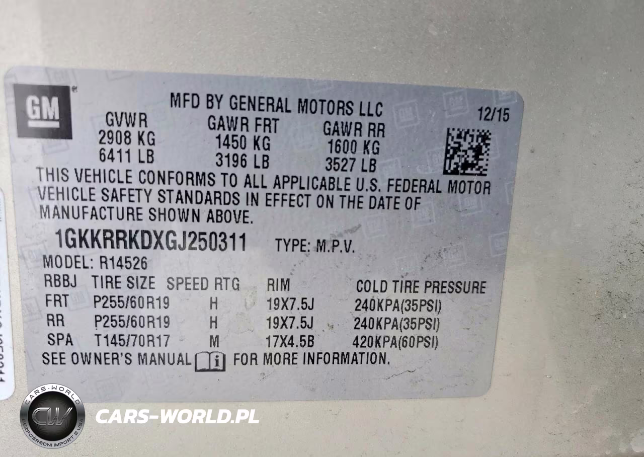 2016 GMC Acadia Slt-1 VIN:1GKKRRKDXGJ250311 - 13