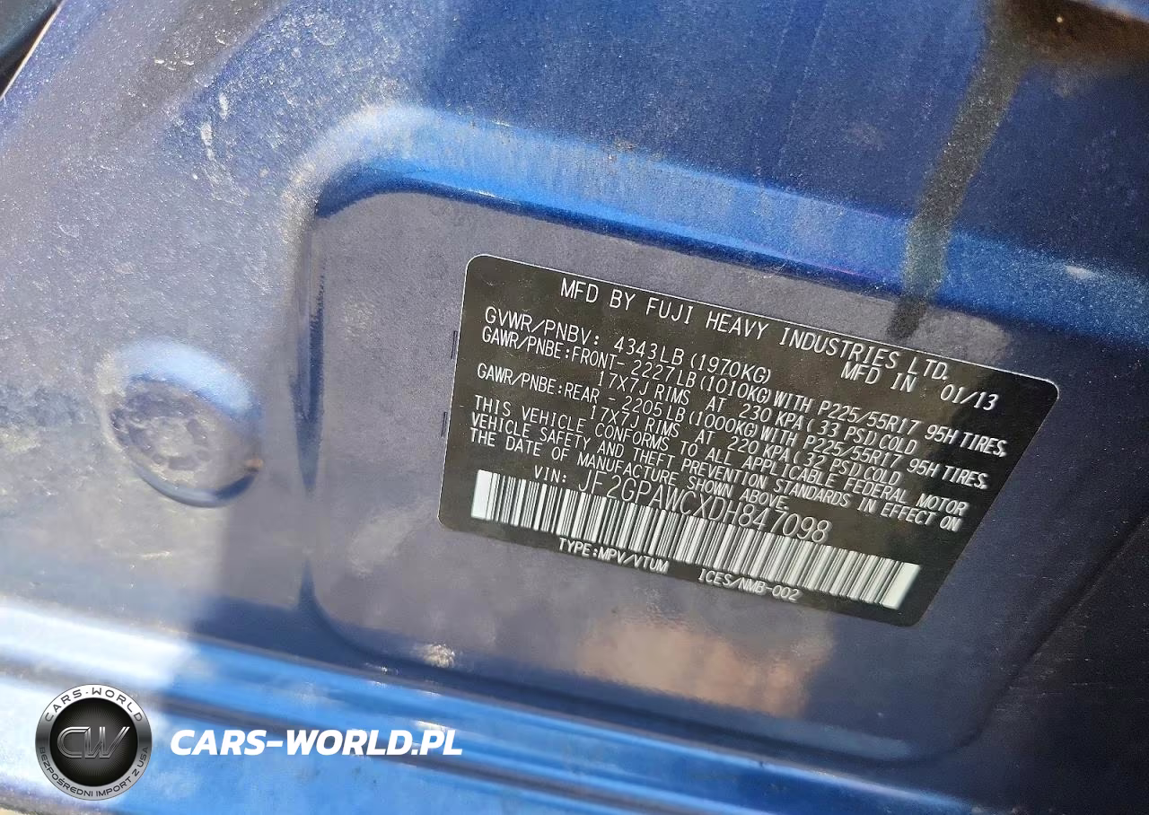 2013 Subaru Xv Crosstrek 2.0 Premium VIN:JF2GPAWCXDH847098 - 12