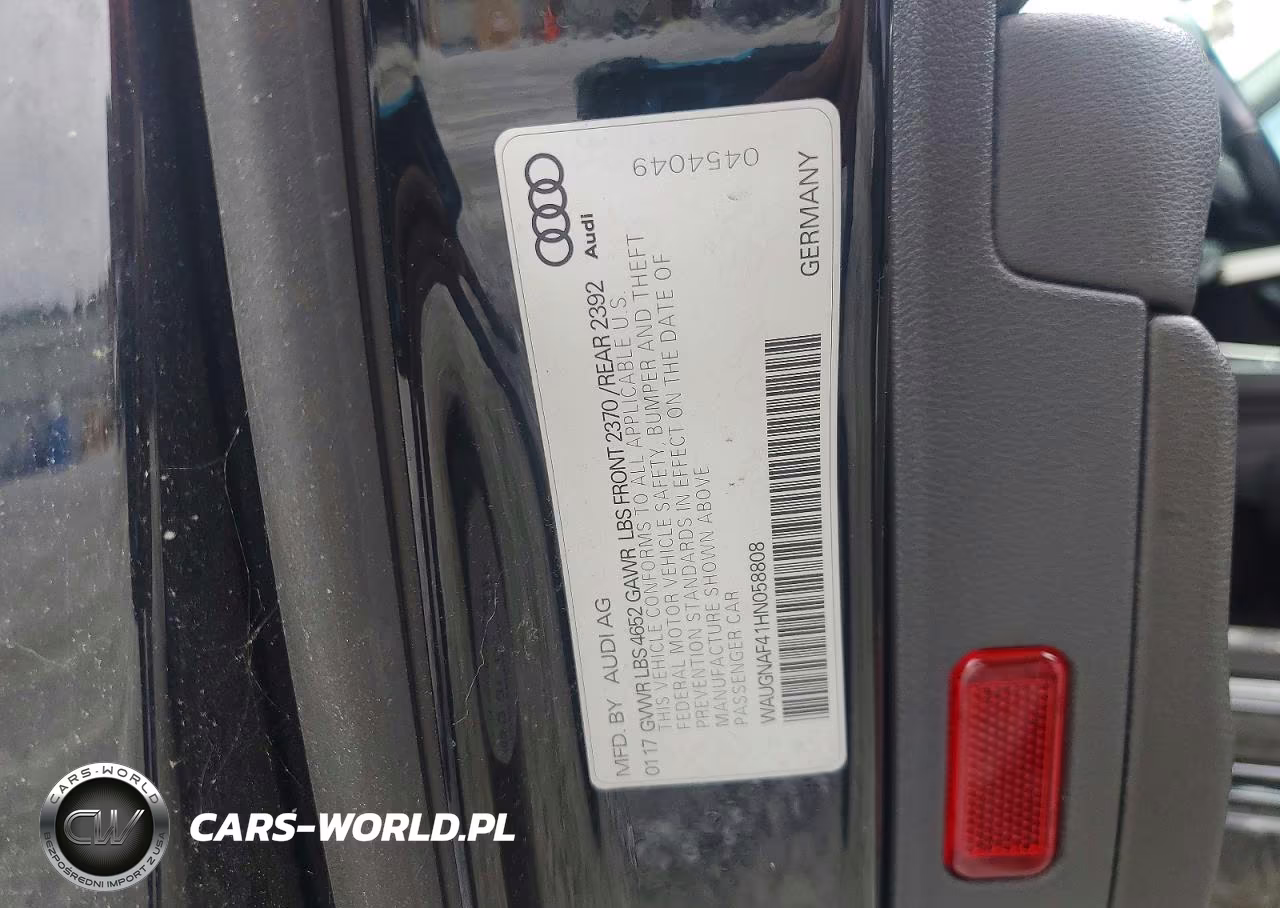2017 Audi A4 Premium VIN:WAUGNAF41HN058808 - 13