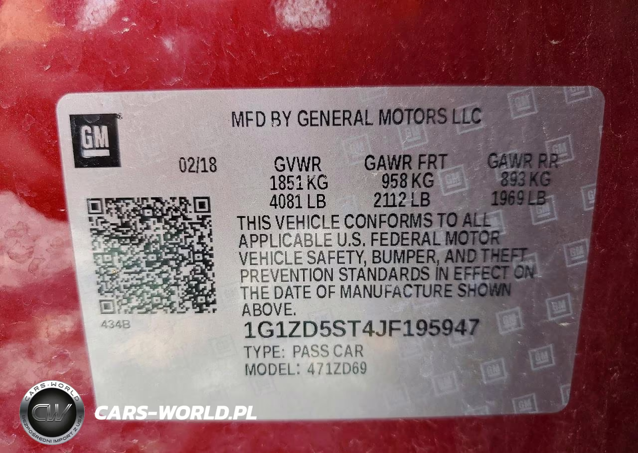 2018 Chevrolet Malibu Lt VIN:1G1ZD5ST4JF195947 - 12