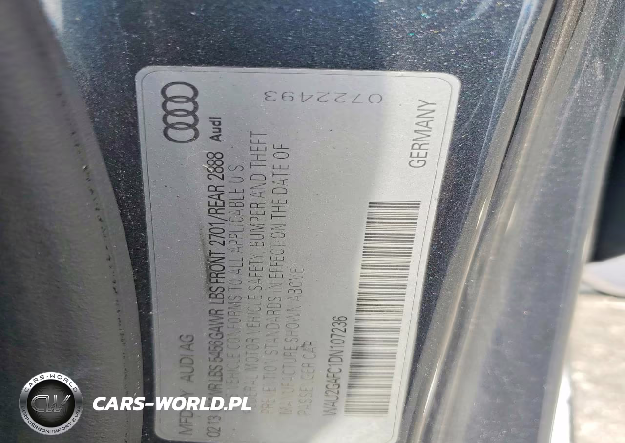 2013 Audi A7 Prestige VIN:WAU2GAFC1DN107236 - 12