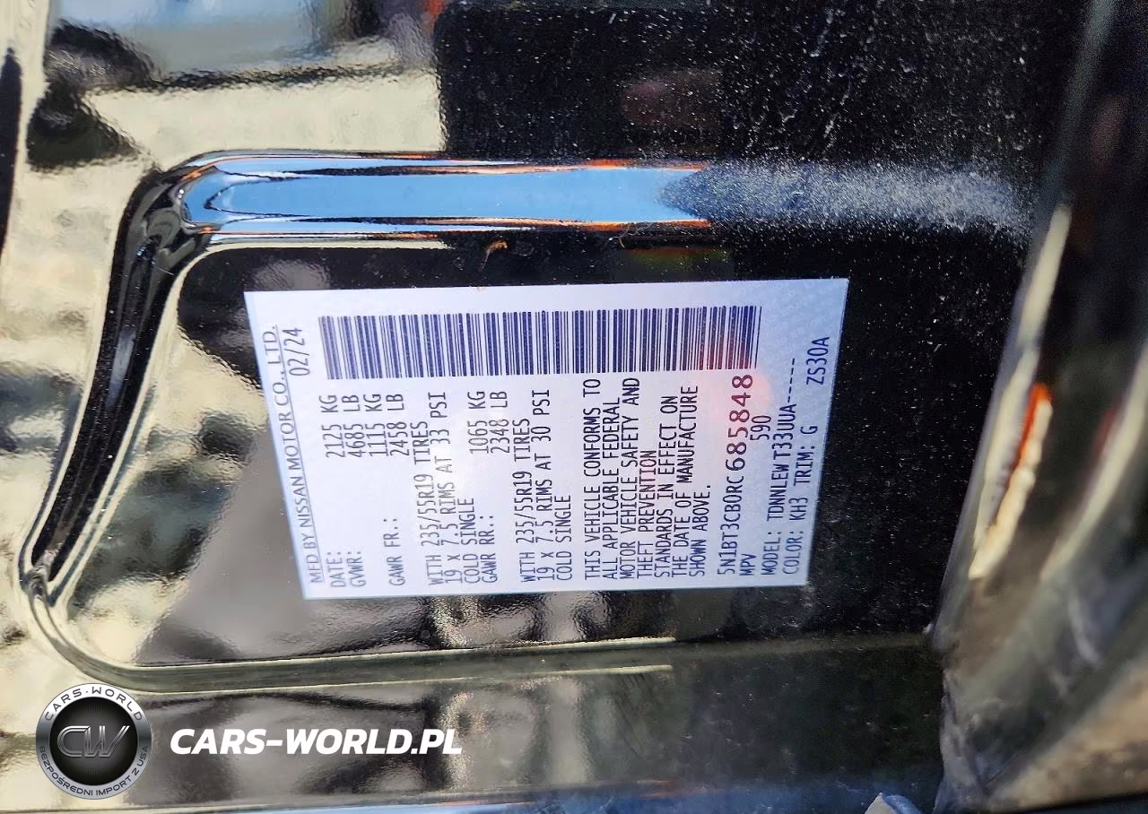 2024 Nissan Rogue Sl VIN:5N1BT3CB0RC685848 - 13
