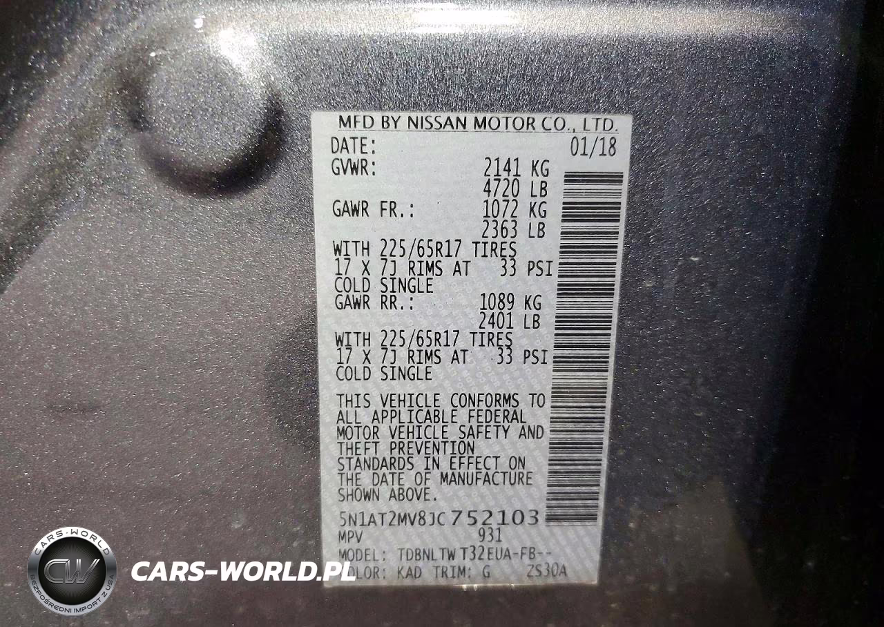 2018 Nissan Rogue S VIN:5N1AT2MV8JC752103 - 13