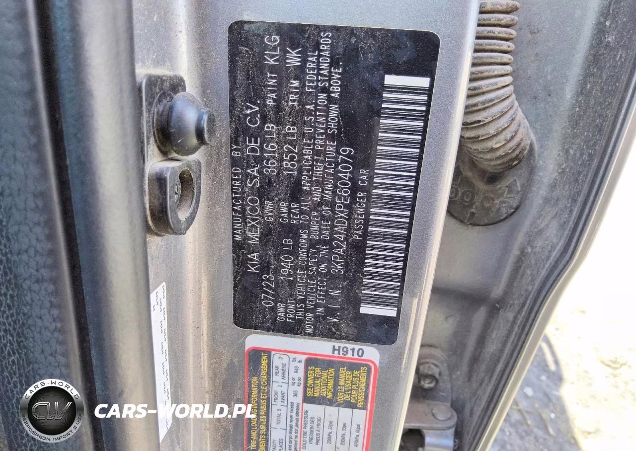 2023 Kia Rio S VIN:3KPA24ADXPE604079 - 12