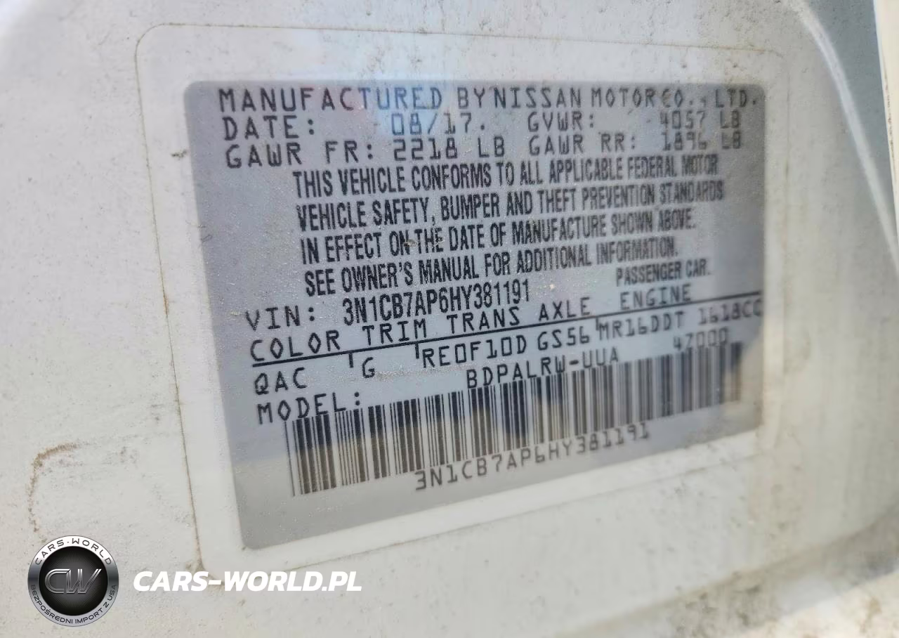 2017 Nissan Sentra Sr Turbo VIN:3N1CB7AP6HY381191 - 12
